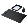 Black 3 Piece Econo Line Leather Desk Set